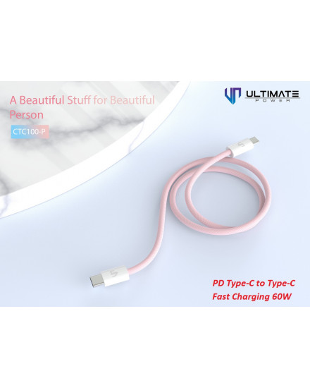 Ultimate Power Kabel Data Cable PD 60W Type-C to Type C Love CTC100-P Series