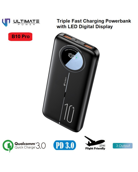 Ultimate Triple Fast Charging Powerbank 10000 QC+PD B10 Pro