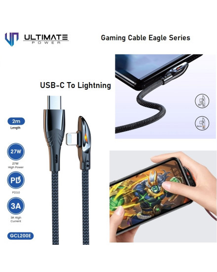 Ultimate Data Cable Gaming USB-C to Lightning 2M 27W Fast Charging