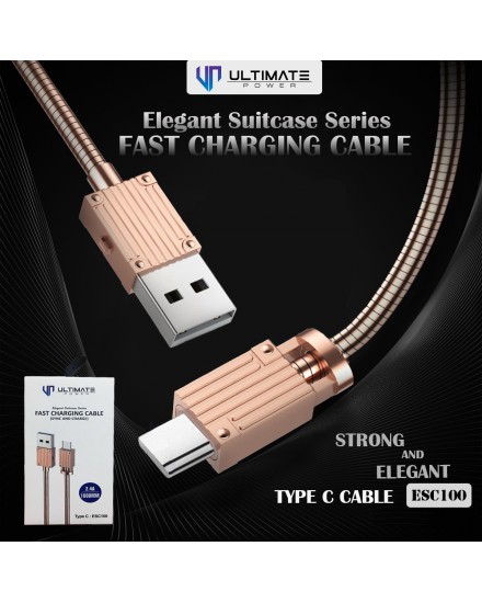Ultimate Power Elegant Suitcase Series Fast Charging Cable Type C 1M