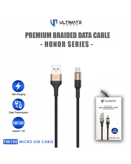 Ultimate Power Premium Braided Kabel Data Cable Honor Series Micro USB 1M