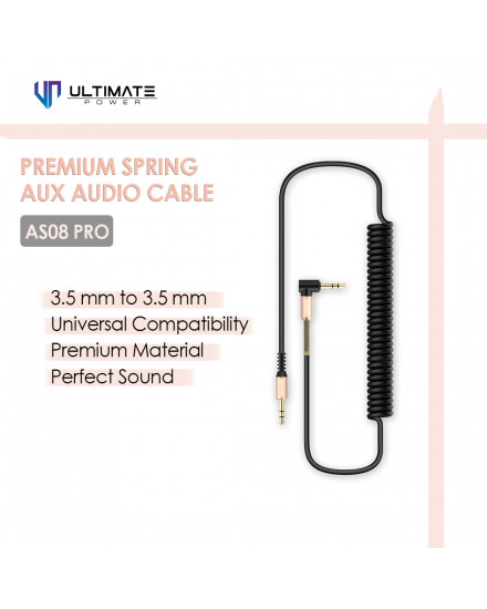 Ultimate Power Premium Spring AUX Audio Cable AS08 Pro