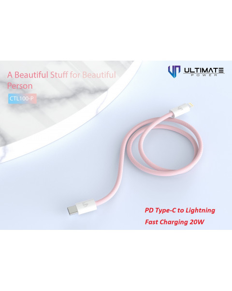 Ultimate Kabel Data Cable PD 20W Type-C to Lightning Love Series