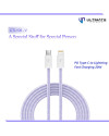 Ultimate Kabel Data Cable PD 20W Type-C to Lightning Lavender CTL100-LSeries