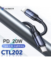 Ultimate Kabel Data Type-C To Lightning 20W PD Fast Charging - CTL202