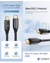 Ultimate Kabel Data Cable PD 240W Type-C to Type C USB-C Super Fast Charging