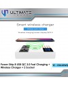 Ultimate Power Power Strip 8USB QC 3.0 + Wireless + 2 Socket