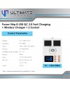 Ultimate Power Power Strip 8USB QC 3.0 + Wireless + 2 Socket
