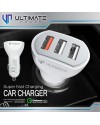 Ultimate Power CCH3QC Super Fast Charging 3 USB Car Charger QC 3.0 Original