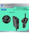 Ultimate Power 4USB Fast Charging Car Charger with Extension