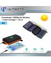 Ultimate Power W2 Powerbank Solar + Wireless Charging + LED Torch 10000mAh