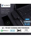 Ultimate Power M10 Pro QC+PD Mini Powerbank 10000mAh Fast Charging