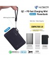 Ultimate Power M10 Pro QC+PD Mini Powerbank 10000mAh Fast Charging