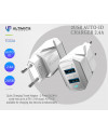 Ultimate Power TC02A 2USB Auto-iD Charger 2.4A free Micro USB Cable