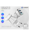 Ultimate Power TC02A 2USB Auto-iD Charger 2.4A free Micro USB Cable